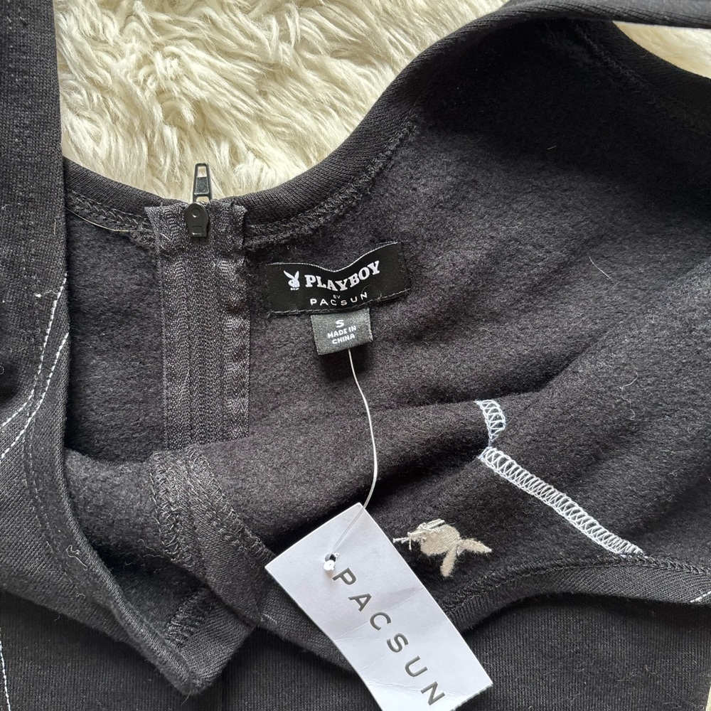 PacSun Black Tank Top with Playboy Logo - Picture 3 of 6